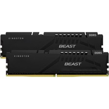 Kingston 32 GB Ddr5 5200MHZ Kıngston Beast Black Expo 2X16GB CL36 Dımm Dt KF552C36BBEK2/32TR