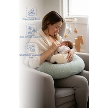 Babyjem Emzirme Ve Destek Minderi Yeşil Çiçek