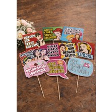 Bi Tutam Mutluluk Kına Gecesi, Bekarlığa Veda, Nişan Konuşma Balonları 10 Adet