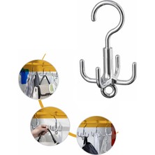 Microcase Çok Amaçlı Döner Başlıklı Metal Elbise Kravat Eşarp Askılığı 1 Adet AL5448