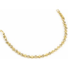 Sacha Üçgen Zirkon Taş ve Plaka Sıralı Bileklik