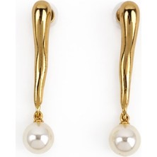 Sacha Çubuk Plaka Inci Detaylı Küpe