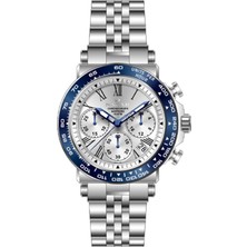 Nacar Safir Cam Spor Gümüş Erkek Kol Saati NC34-29B843-ASLM