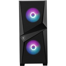 MSI Msı Mag Forge 100R Temperlı Cam Argb Psu Yok 2X120MM 1X120MM Gamıng Atx Kasa Siyah