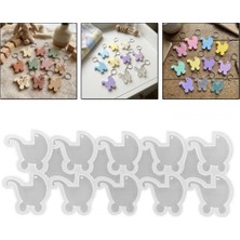 Epoksi Silikon Kalıp Bebek Puseti Anahtarlık Kalıbı 10 Lu