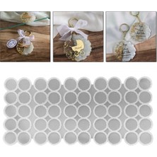 Epoksi Silikon Kalıp Tırtıklı Geode Anahtarlık Kalıbı 4.8 cm 50 Li