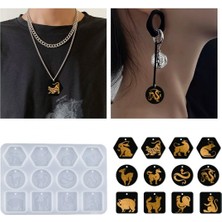 Epoksi Silikon Kalıp 12 Farklı Hayvan Kolye Küpe Kalıbı