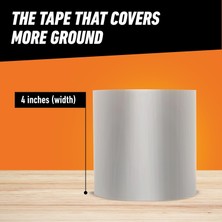 Gorilla Su Geçirmez Yama ve Sızdırmazlık Bandı, Şeffaf Bant, 4" x 8' (2'li Paket) - Sızıntılar ve Onarımlar Için Kalıcı Hava Koşullarına Dayanıklı Sızdırmazlık