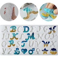 Epoksi Silikon Kalıp Büyük El Yazısı Harf ve Figür Kalıbı 32 Li