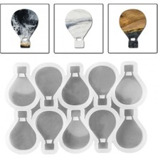 Epoksi Silikon Kalıp Çoklu Küçük Kapadokya Balonu Kolye Anahtarlık Küpe Kalıbı 10 Lu