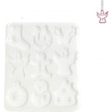 Epoksi Silikon Kalıp Yılbaşı Noel Çanı Geğik Kardan Adam Kalıbı 9 Lu