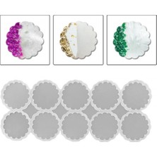 Epoksi Silikon Kalıp Dalgalı Kenar Magnet Kalıbı 6.8 cm 10 Lu