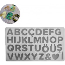 Epoksi Silikon Kalıp Bubble Büyük Harfler Kalıbı 33 Lü