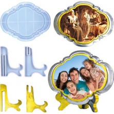 Epoksi Reçine Silikon Kalıp Ayaklı Resimlik Fotoğraflık Çerçeve Fotoğraf Standı Kalıbı