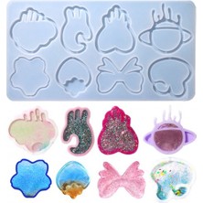 Epoksi Silikon Kalıp Yay Kalp Bulut Yıldız Figür Modelleri Kolye Küpe Kalıbı
