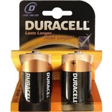 Duracell Alkalin D Büyük Boy Pil 2 Li Ambalaj