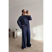 Purple By Banu Lacivert Basic Eşofman Takım