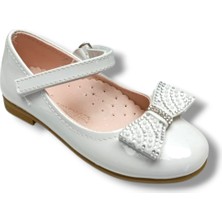 İremsu Iremsu 7353-26  Rugan Deri Taşlı Fiyonk Cırt Bantlı Kız Çocuk Babet 26-30