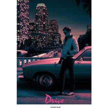 Pixaflair - Drive - Ryan Gosling - Tablo - Çerçevesiz Film Poster