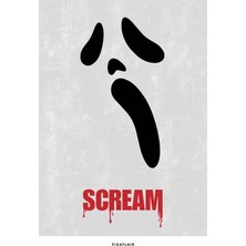 Pixaflair - Scream - The Mask - Tablo - Çerçevesiz Film Poster