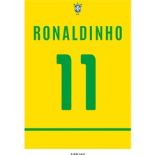Pixaflair - Ronaldinho - Çerçevesiz Poster