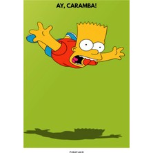 Pixaflair - The Simpsons - Ay Caramba! - Çerçevesiz Film Poster
