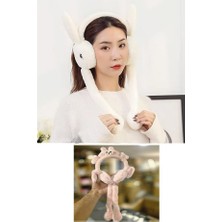 Duffa Peluş Kulaklık Tavşanlı Peluş Kulaklık Oynar Kulaklı Hareketli Kulaklık