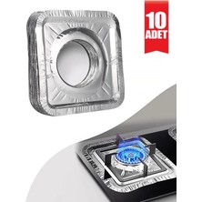 Duffa  Ocak Üstü Folyo Koruyucu Leke Önleyici Isıya Dayanıklı Alüminyum Yıkanabilir 10 Adet