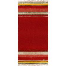 The House Of Lyria Xoroi Çizgili Yün Karışımlı, Italyan Tasarımı Dekoratif Battaniye