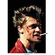 Pixaflair - Tyler Durden - Glass - Tablo - Çerçevesiz Film Poster