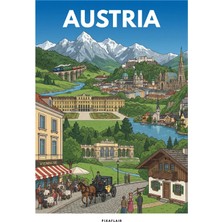 Pixaflair - Austria - Tablo - Çerçevesiz Dekor Poster