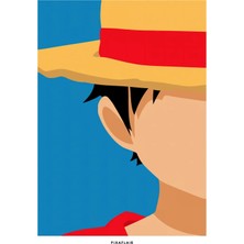Pixaflair - One Piece - Monkey D. Luffy - Minimalist Tablo - Çerçevesiz Film Poster