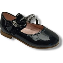 İremsu Iremsu 7050-26 Rugan Deri Taşlı Çift Bantlı Kız Çocuk Babet 21-25