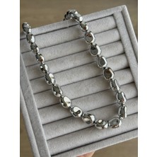 İrem Yıldız Silver Şık Çelik Kolye