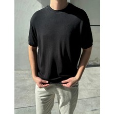 Difransel Jeans Erkek Bisiklet Yaka Ribana Detaylı Basic Triko T-Shirt