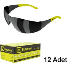 Baymax S-500 Dinamik Koruyucu Iş Gözlüğü Siyah | 12 Adet / 1 Kutu