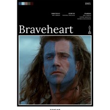 Pixaflair - Braveheart - Retro Design - Tablo - Çerçevesiz Film Poster