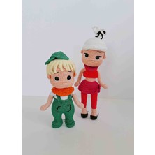 Carmelina 2'li Örgü Oyuncak Kız ve Erkek Cocuk, Jetgiller, Amigurimi