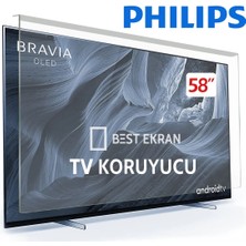 Best Ekran Philips 58" inç 147 Ekran Android 4K-8K OLED Ultra HD Smart Ambilight LED TV Televizyon Tv Ekran Koruyucu