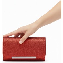 Işıltınızı Tamamlayın: Kırmızı Simli Abiye Portföy Çanta