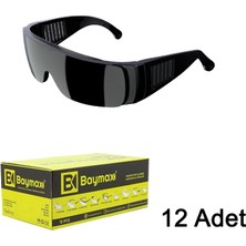 Baymax S-700 Major Koruyucu Iş Gözlüğü Siyah | 12 Adet / 1 Kutu