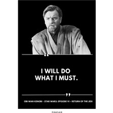 Pixaflair - Star Wars - Obi Wan Kenobi - Tablo - Çerçevesiz Film Poster