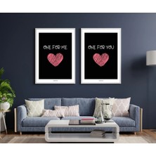 Pixaflair - Hearts - Ev Dekor Poster - Çerçevesiz 2'li Tablo Seti