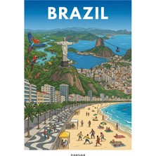Pixaflair - Brazil - Tablo - Çerçevesiz Dekor Poster