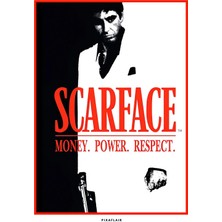 Pixaflair - Scarface - Money. Power. Respect. - Tablo - Çerçevesiz Film Poster