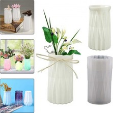 Epoksi Reçine Silikon Kalıp Vazo Kalıbı Beton Taş Tozu Vazo Mumluk Kalıbı 10.5x5.9 cm