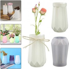 Epoksi Reçine Silikon Kalıp Vazo Kalıbı Beton Taş Tozu Vazo Mumluk Kalıbı 10.5x6.5 cm