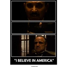 Pixaflair - The Godfather - I Believe In America - Tablo - Çerçevesiz Film Poster