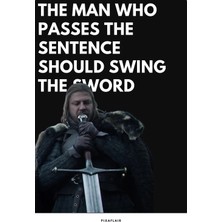 Pixaflair - Game Of Thrones - Lord Eddark Stark - Çerçevesiz Film Poster