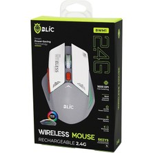Calperia Beyaz Kablosuz Mouse 2.4g 10M Distance Wireless - Kablosuz 1600DPI Oyun Fare Bwm-1 (5047)